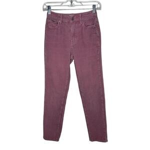 PacSun Womens Pink Corduroy‎ Mom Jean High Rise Pants Button Closure Belt Loops
